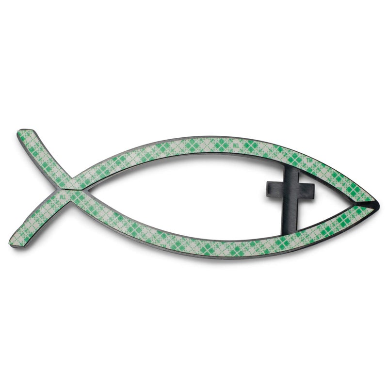 Harbor House Large Silver Christian Cross Fish Auto Emblem - Image 5